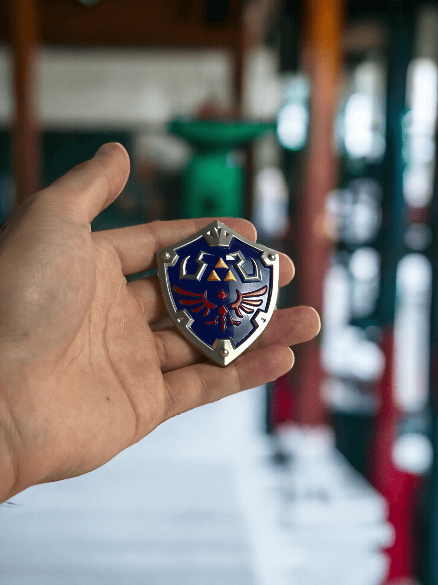 Katana Keychains Mini Katanas Collectible Swords Legend of Zelda Master Sword Hylian Shield