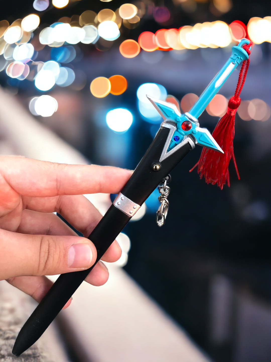 Dark Repulser Blue Katana Keychain